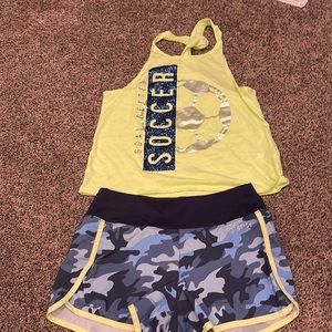 Girls shorts and tank top set